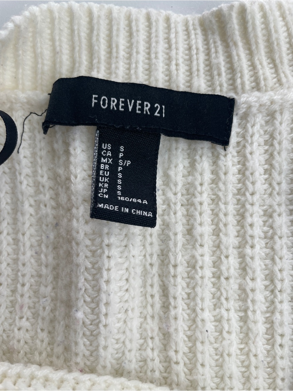 Forever 21 Cream Ribbed Button-Front Cardigan - Picture 2 of 2